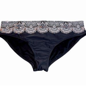 Avenger Bikini Black Boho Print Bottom Size 20